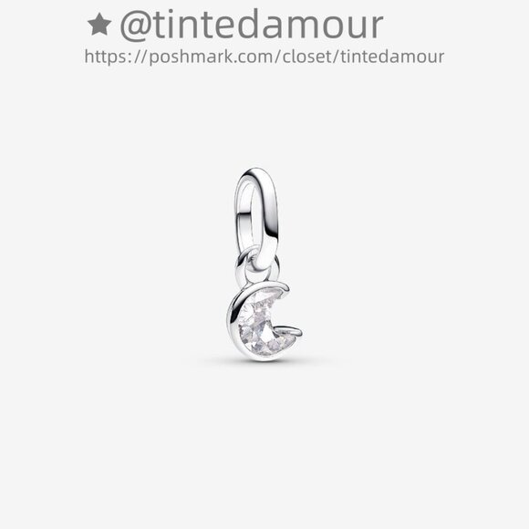Pandora Pandora ME Sparkling Moon Mini Dangle Charm - Picture 1 of 6